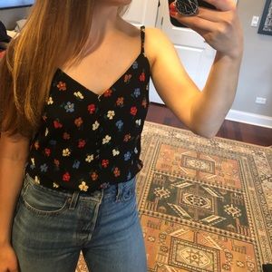 Button down Floral Cami Tank